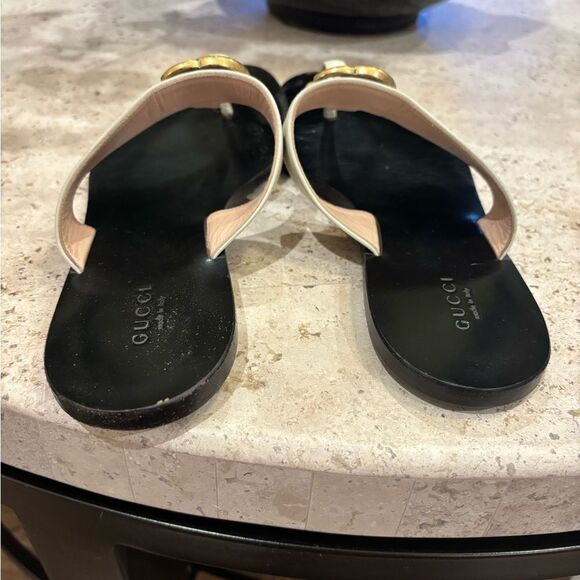 Gucci Marmont GG thong sandals 38 mystic white - Picture 3 of 6